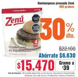 Alkosto Zenú hamburguesa preasada oferta