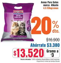 Alkosto Alkosto arena para gatos marca oferta