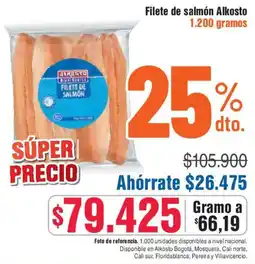 Alkosto Alkosto filete de salmón oferta