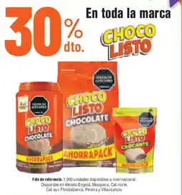 Alkosto Choco listo en toda la marca oferta