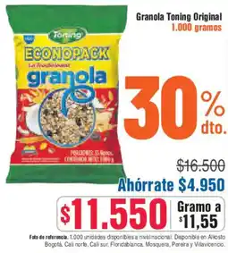 Alkosto Toning original granola oferta