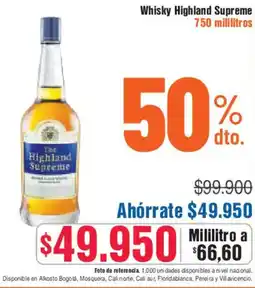 Alkosto Highland supreme whisky oferta