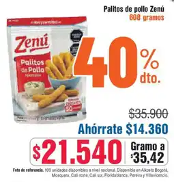 Alkosto Zenú palitos de pollo oferta