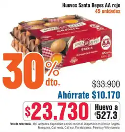 Alkosto Santa reyes AA huevos rojo oferta