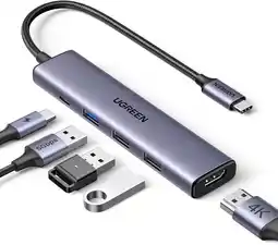 Falabella Adaptador Hub 5 En 1 USB-C A Puerto HDMI 4k USB 2.0/3.0 PD 100W oferta