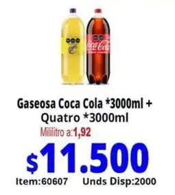 Mercamio Coca-cola + Quatro oferta