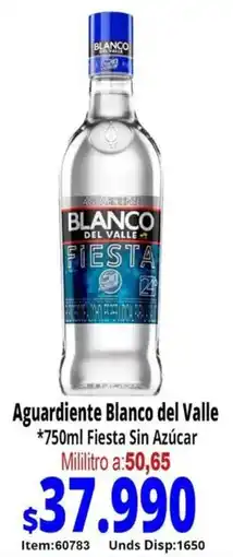 Mercamio Blanco del valle aguardiente oferta