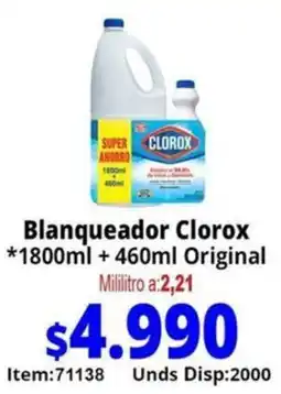 Mercamio Clorox blanqueador oferta
