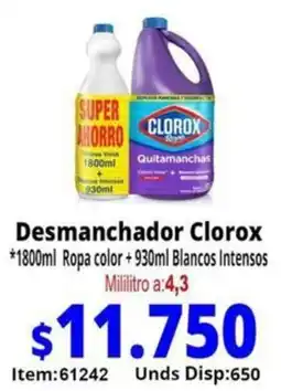 Mercamio Clorox desmanchador oferta