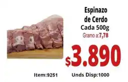 Mercamio Espinazo de cerdo oferta