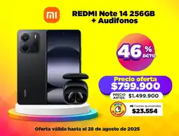 Alkomprar Redmi Note 14 256 GB + audifonos oferta