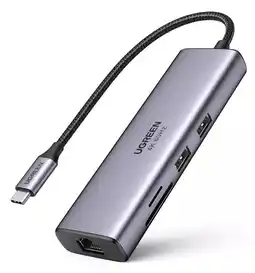 Falabella Adaptador USB-C 6 En 1 HDMI RJ45 Lector Tarjetas SD TF USB 3.0 Hub oferta
