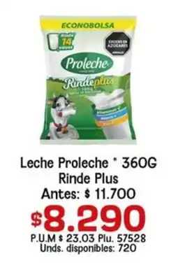 Caribe Supermercados Proleche Rinde Plus oferta