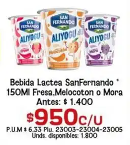 Caribe Supermercados San Fernando bebida lactea oferta