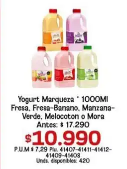 Caribe Supermercados Marqueza yogurt oferta