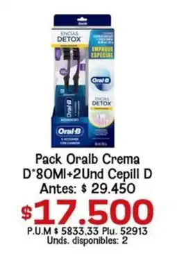 Caribe Supermercados Oral-B Crema Dental + Cepillo Dental oferta