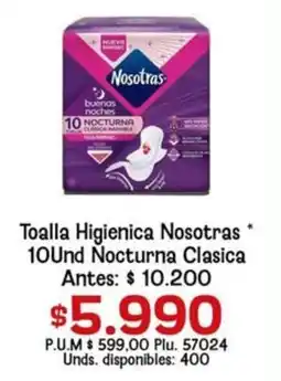 Caribe Supermercados Nosotras nocturna clasica oferta