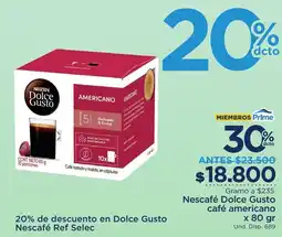 FarmaTodo Nescafé Dolce Gusto café Gramo a $235 Nescafé Dolce Gusto café americano oferta