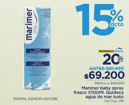 FarmaTodo Marimer baby spray frasco oferta