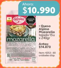 Mercado Madrid Alpina queso mozzarella oferta