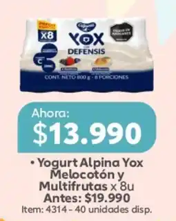 Mercado Madrid Alpina Yox yogurt melocotón y multifrutas oferta