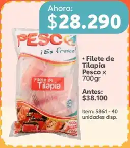 Mercado Madrid Pesco filete de tilapia oferta