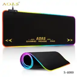 Falabella Mouse pad gamer XL RGB 80x30cm impermeable con luces LED y puerto USB oferta