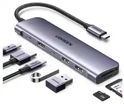Falabella Adaptador HUB USB-C 7 en 1 USB 3.0 SD/TF HDMI 4k30hz PD 100w oferta