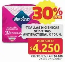 Ara Nosotras toallas higiénicas antibacterial oferta