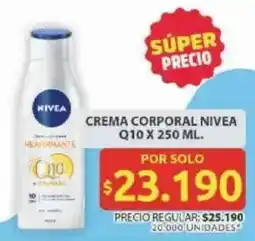 Ara Nivea crema corporal Q10 oferta