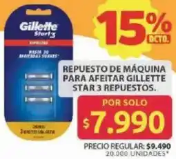 Ara Gillette star 3 repuestos repuesto de máquina para afeitar oferta