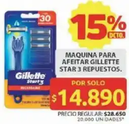 Ara Gillette star 3 repuestos maquina para afeitar oferta