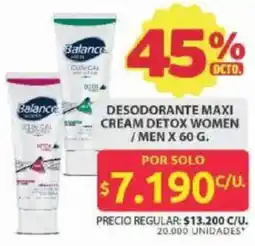 Ara Balance desodorante maxi cream detox women / men oferta