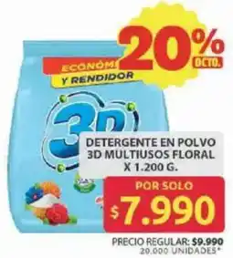 Ara 3D detergente en polvo multiusos floral oferta