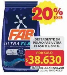 Ara Fab ultra detergente en polvo marcomar flash oferta