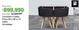 Jumbo Comedor 4 sillas pizza oferta