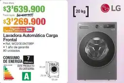 Jumbo Lg lavadora automática carga frontal oferta