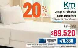 Alkosto Km juego de sábanas doble microfibra oferta