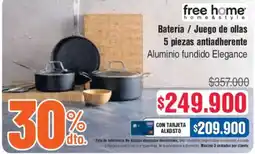Alkosto Free home batería / juego de ollas oferta