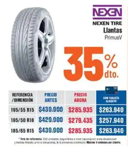 Alkosto Nexen tire llantas primusv oferta