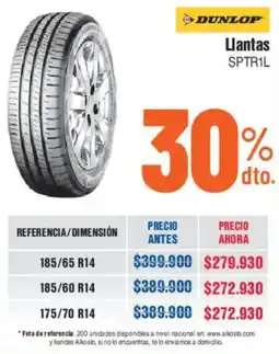 Alkosto Dunlop llantas sptr1l oferta