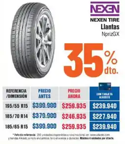 Alkosto Nexen tire llantas nprizGX oferta
