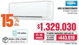 Alkosto Mabe aire acondicionado oferta