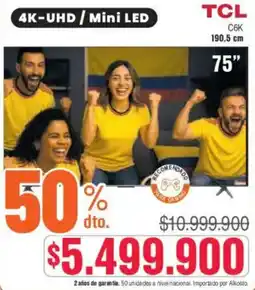 Alkosto Tcl tv 75" oferta