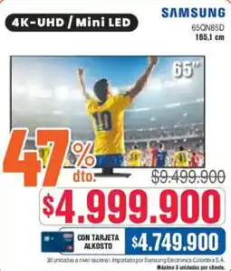 Alkosto Samsung tv 65" oferta