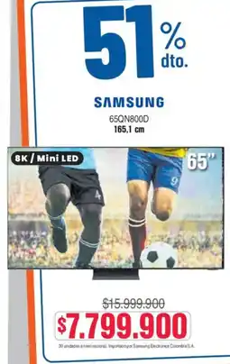 Alkosto Samsung tv 65" oferta