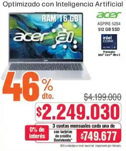 Alkosto Acer laptop oferta