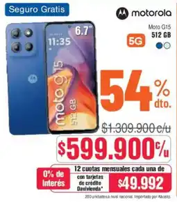 Alkosto Motorola moto 15 oferta