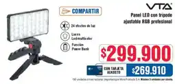 Alkosto VTA panel led con trípode ajustable rgb profesional oferta