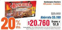 Alkosto Ranchera hamburguesa oferta